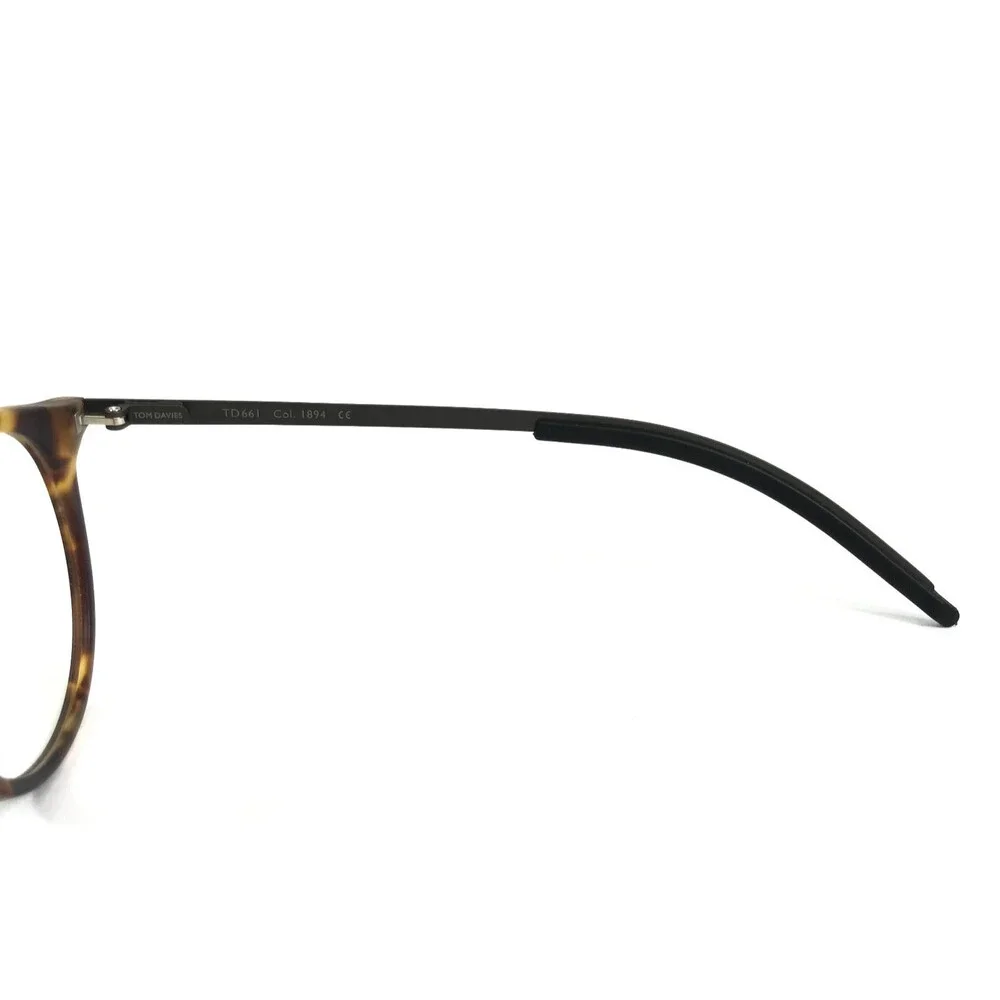 Tom Davies Eyeglasses Frames TD661 Col. 1894 Matte Gray Tortoise 50-24-135